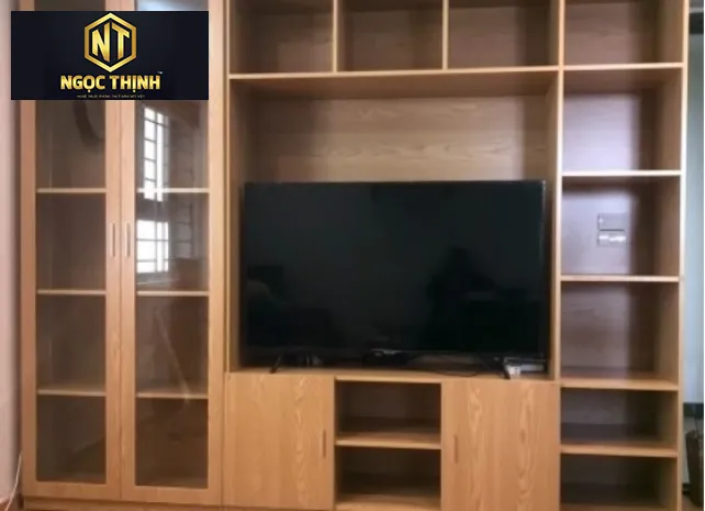 TỦ TRANG TRÍ BẰNG GỖ CÔNG NGHIỆP CÓ KỆ TIVI